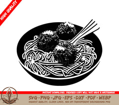 Spaghetti And Meatballs Digital Design in SVG, PNG, JPG, AI, PDF, DXF, EPS and WebP Formats