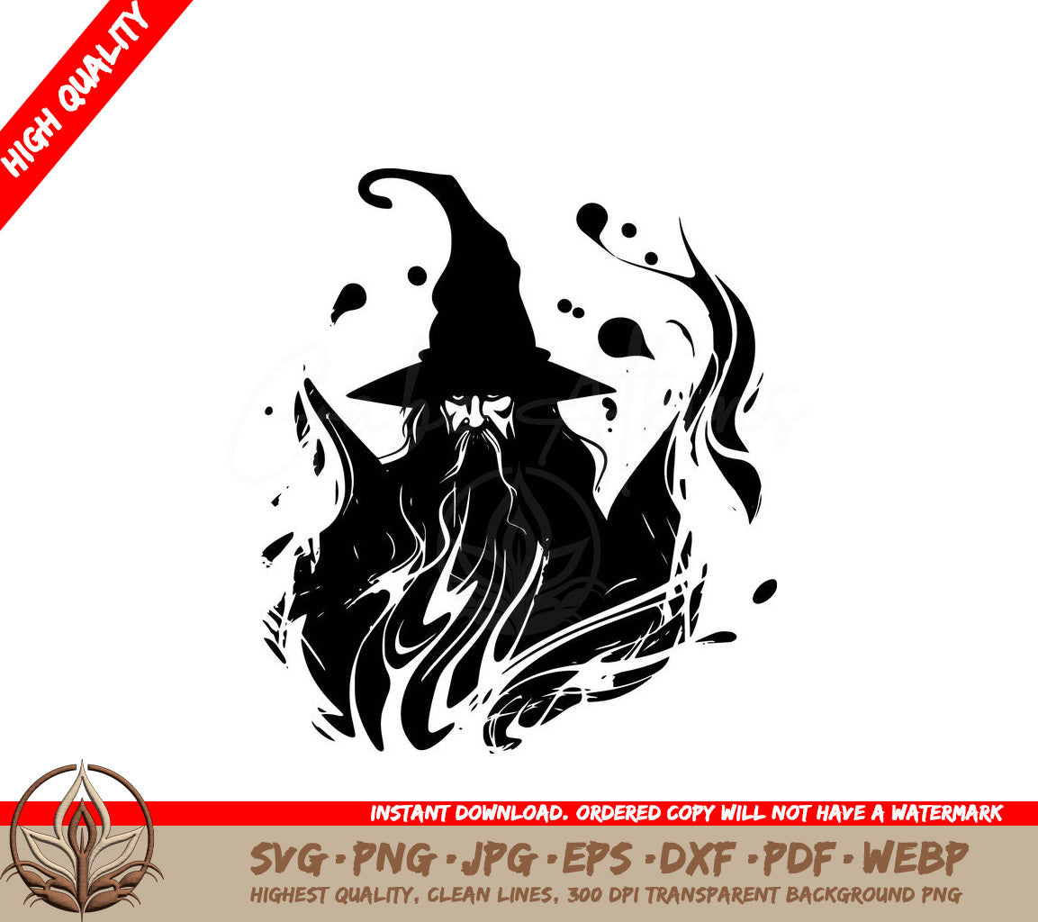 Spellbinding Sorcerer Digital Design in Multiple File Formats