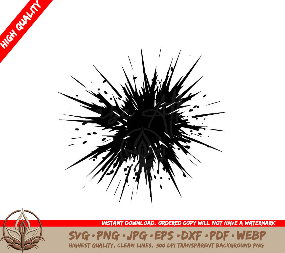Spiky Chaos Digital Design File (SVG, PNG, JPG, AI, PDF, DXF, EPS, WebP)