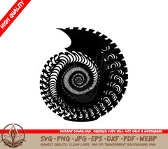 Spiral Pattern - Digital Download in SVG, PNG, JPG, AI, PDF, DXF, EPS WebP Formats