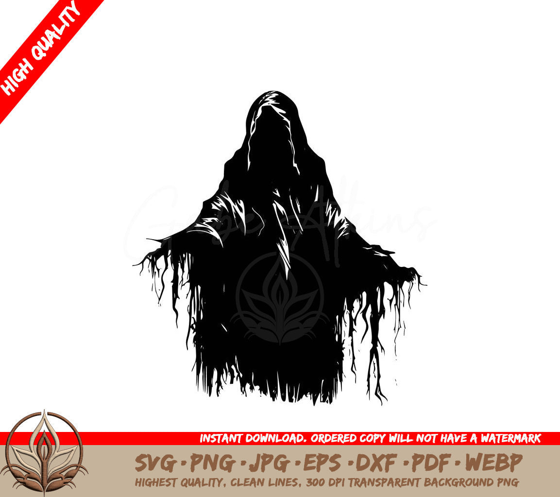 Spooky Specter Digital Design File (SVG, PNG, JPG, AI, PDF, DXF, EPS, WebP)