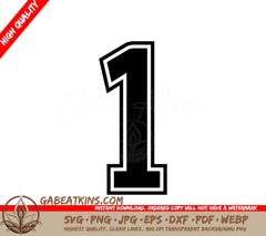 Number 1 SVG SVG