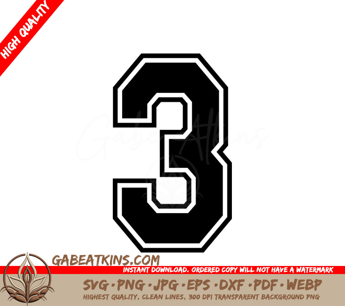 Number 3 SVG SVG