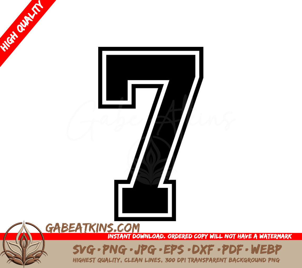Number 7 SVG SVG
