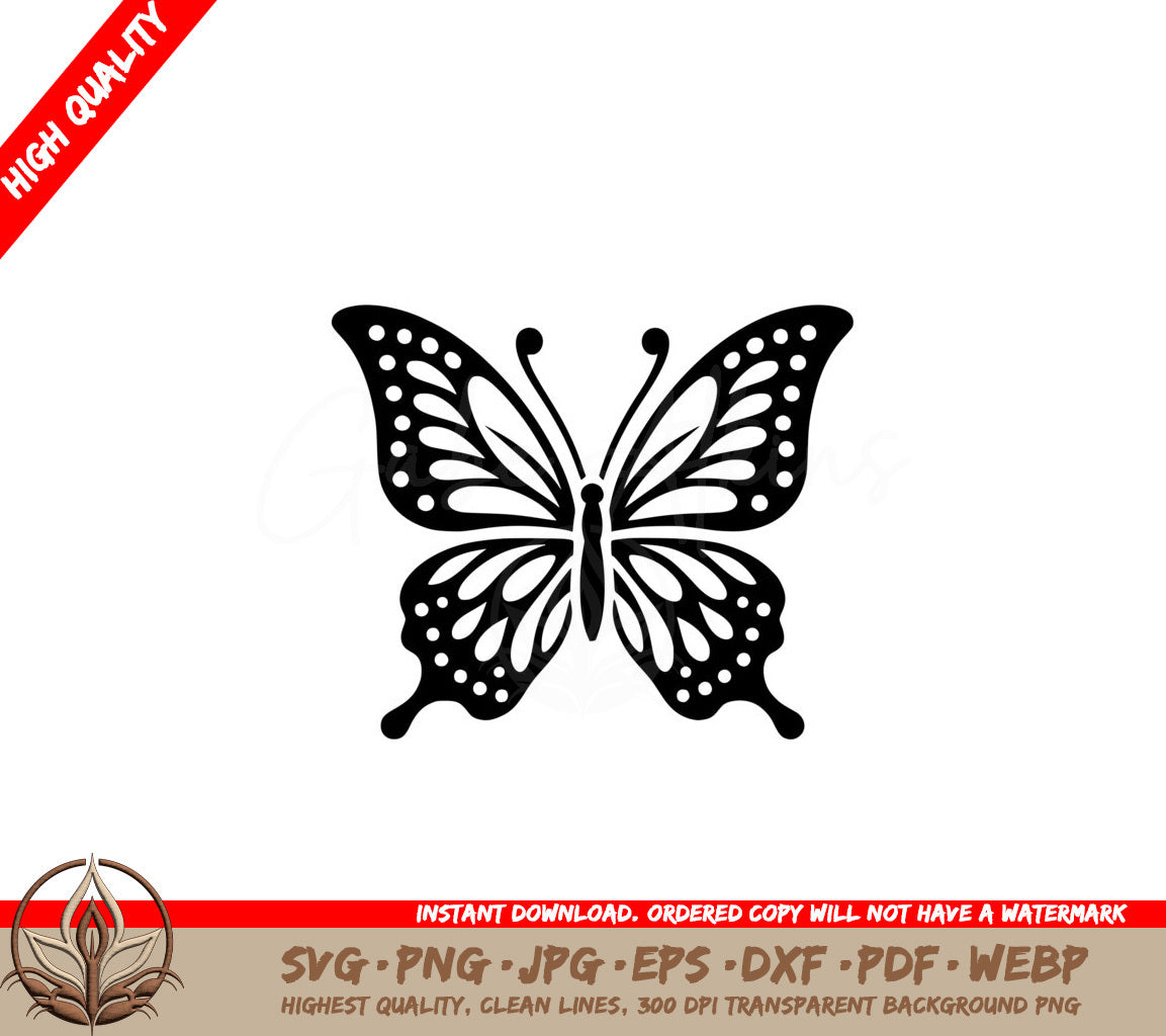 Spotted Butterfly Wings SVG
