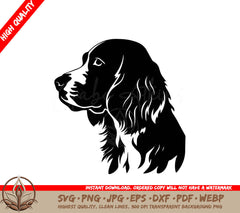 Springer Spaniel Dog Digital Design in Multiple File Formats
