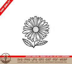 Springtime Daisy SVG PNG JPG AI PDF DXF EPS and WebP Digital Cut File