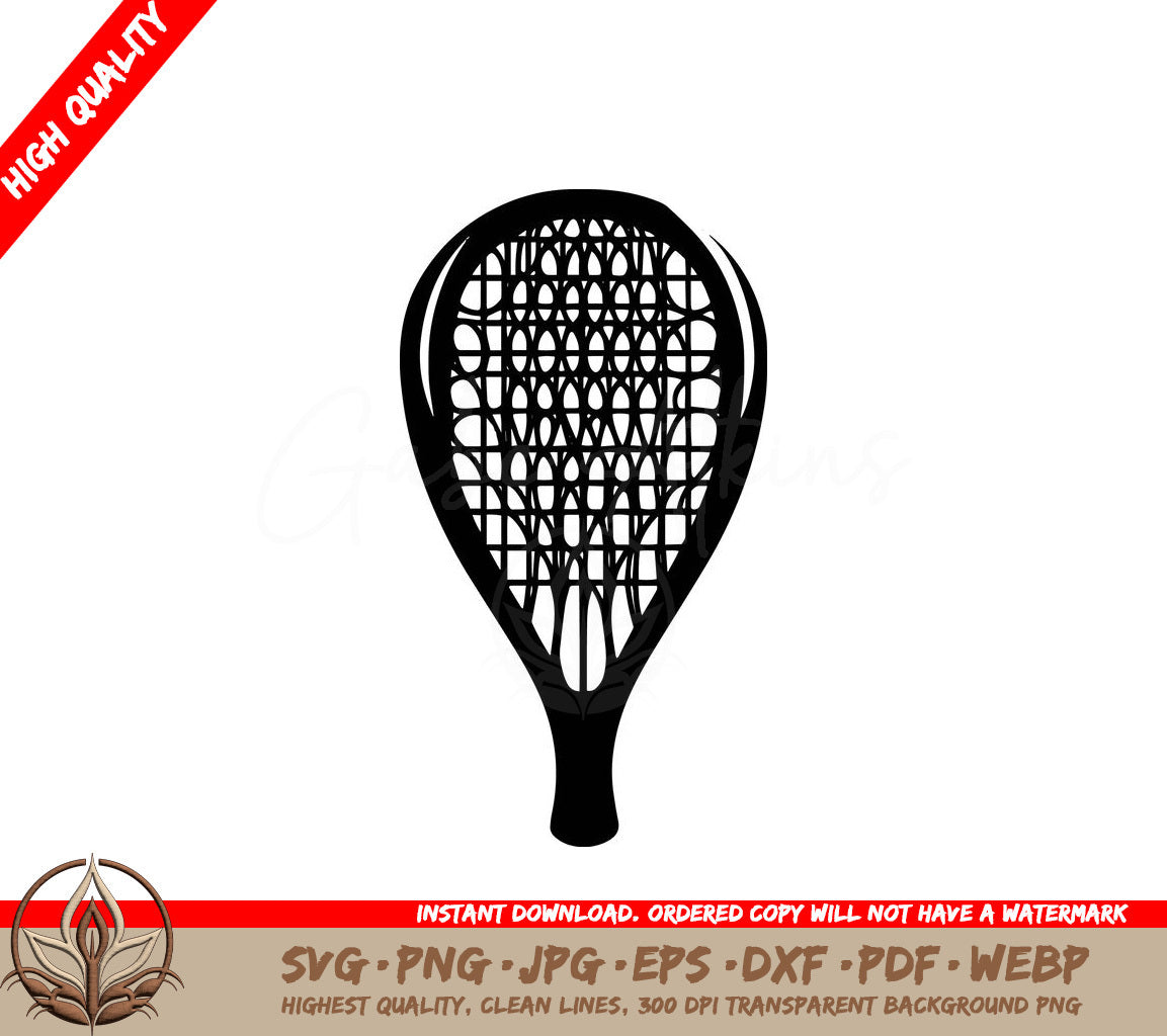 Squash Racket Digital Design in Multiple File Formats (SVG, PNG, JPG, AI, PDF, DXF, EPS, WebP)