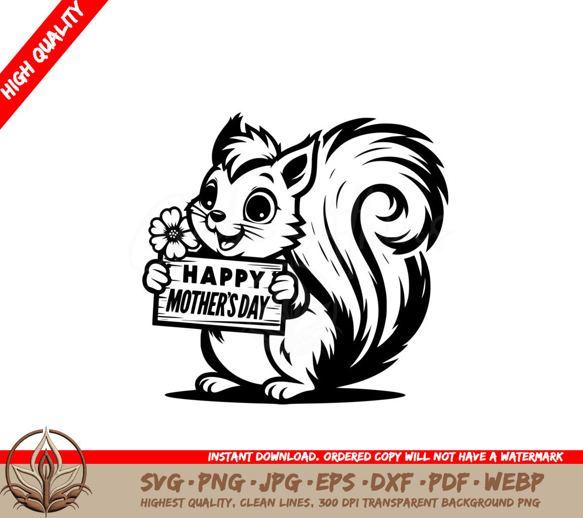 Squirrels Mothers Day SVG