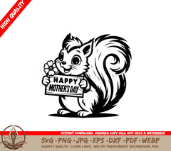Squirrels Mothers Day SVG