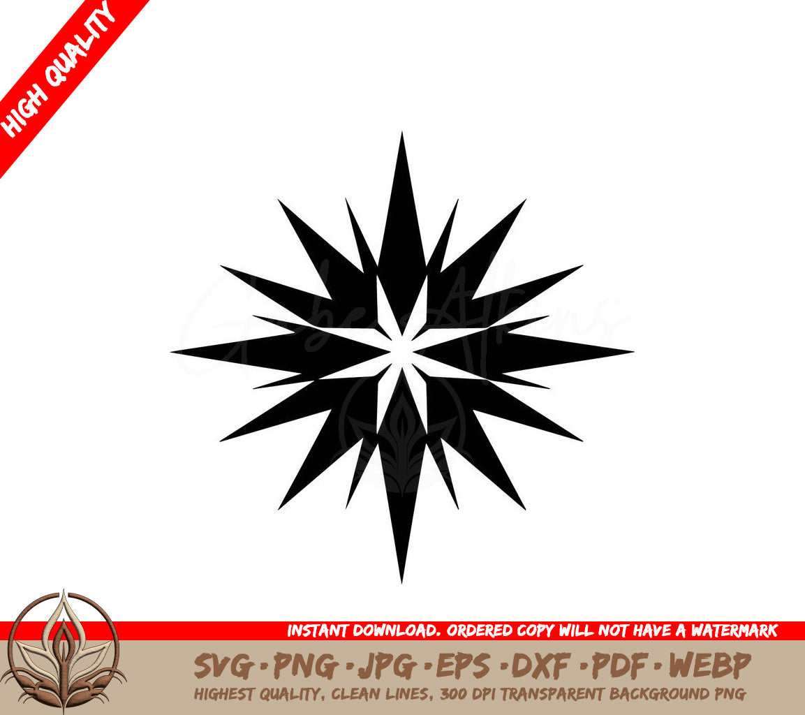 Star of Bethlehem Digital Design in SVG, PNG, JPG, AI, PDF, DXF, EPS WebP Formats