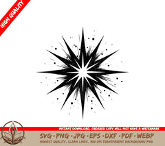 Starburst Digital Design File in SVG PNG JPG AI PDF DXF EPS and WebP Formats