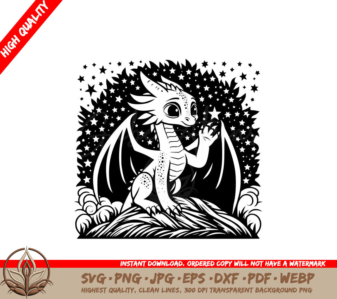 Stargazer Dragon Peak SVG Cut File