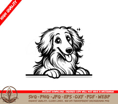 Stargazing Pooch Peek SVG Cut File