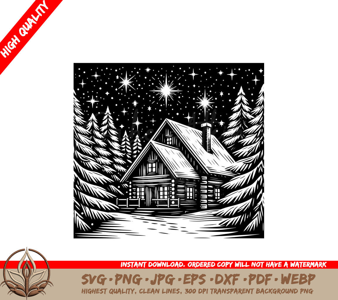 Starry Pine Hideaway SVG Cut File