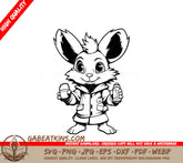 Rabbit in Coat with Bottle - Fashion Statement SVG SVG