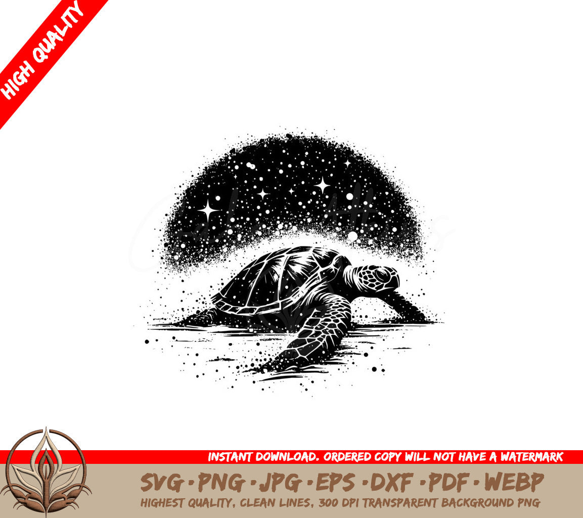 Stellar Turtle Journey SVG Cut File