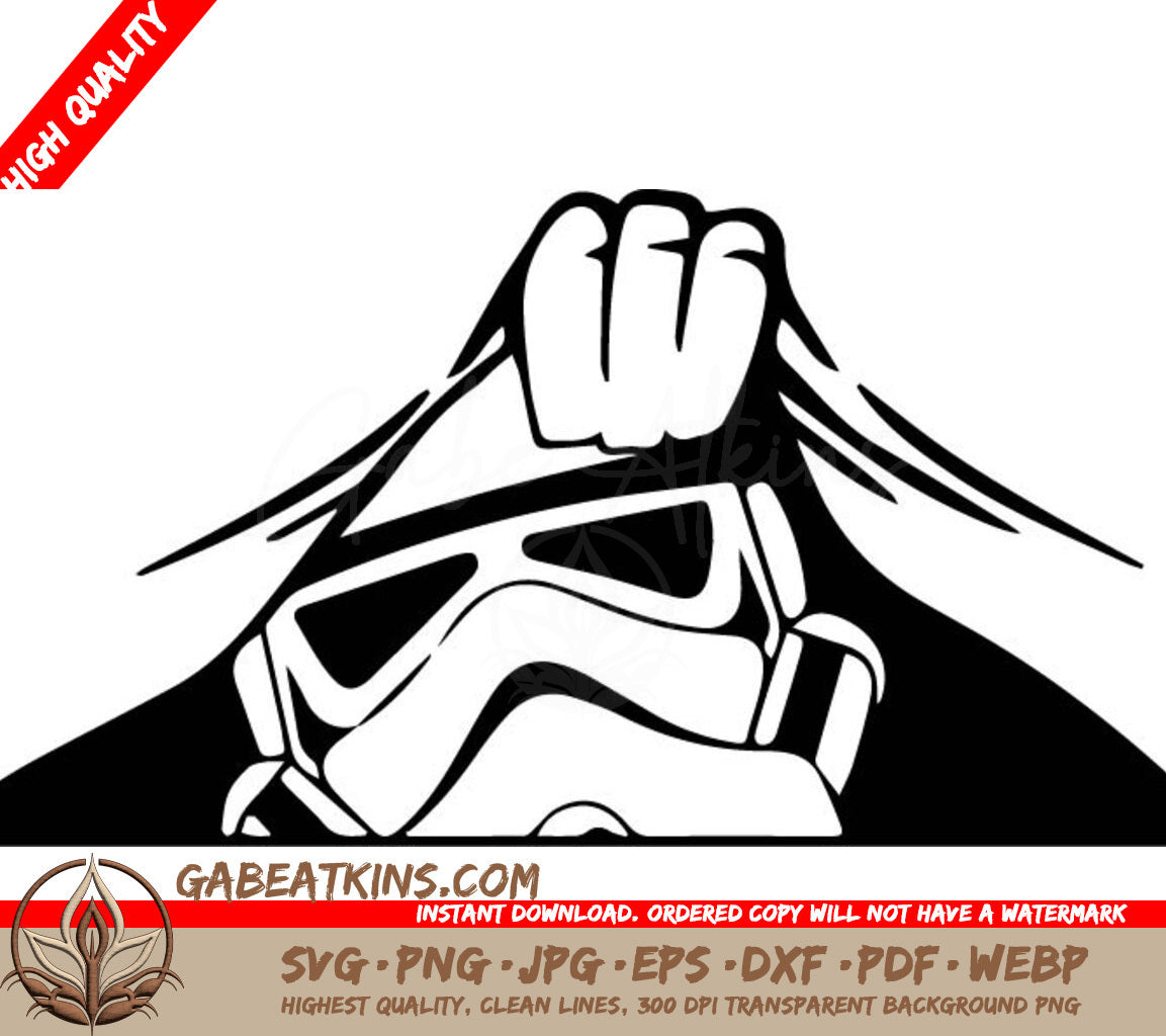 A Storm Trooper Wearing A Helmet And Goggles . SVG - Storm Trooper Peeking SVG SVG