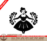 Plus Size Fashion SVG  Woman in Dress SVG