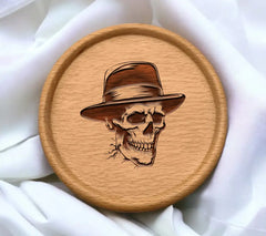 Stylized Skull with Hat SVG Illustration SVG