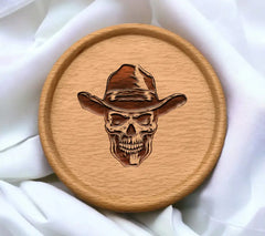Stylized Cowboy Skull SVG - Drawing SVG