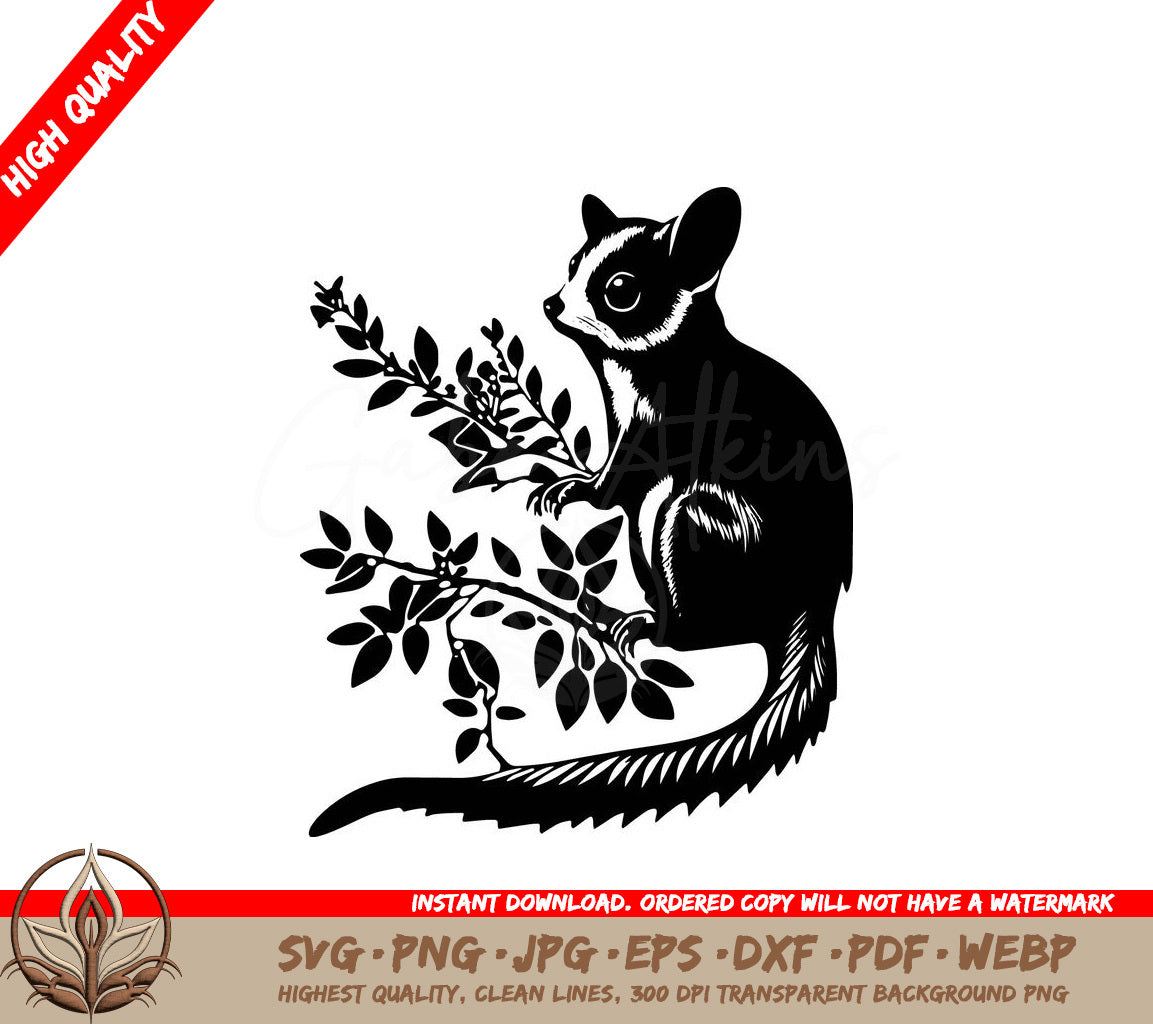 Sugar Glider Digital Design File - SVG, PNG, JPG, AI, PDF, DXF, EPS and WebP Formats