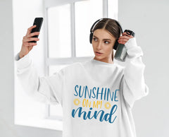 Sunshine On My Mind SVG - Blue & Yellow Summer Sign SVG