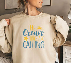 Ocean Tides Are Calling Blue & Yellow SVG Sign SVG