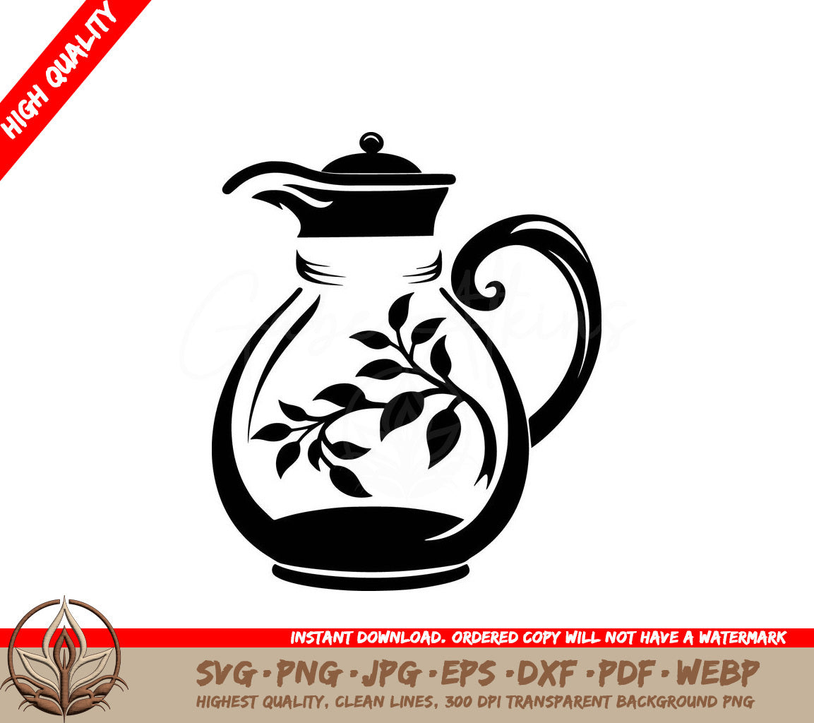 Summer Pitcher Digital Design File (SVG, PNG, JPG, AI, PDF, DXF, EPS, WebP)
