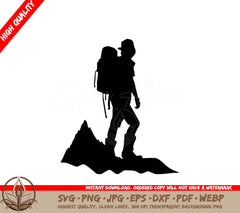 Summiting the Trail Digital Design File (SVG, PNG, JPG, AI, PDF, DXF, EPS, WebP)