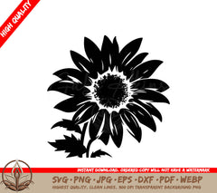 Sunflower Digital Design in SVG, PNG, JPG, AI, PDF, DXF, EPS WebP Formats