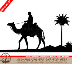 Sunset Camel Safari Digital Design File in Multiple Formats