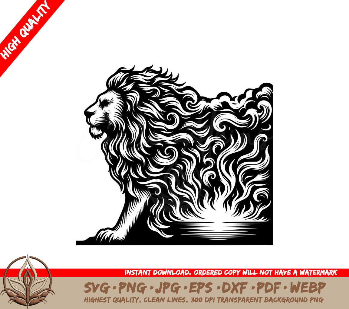 Sunset Mane Jungle King SVG