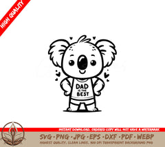 Super Dad Koala SVG