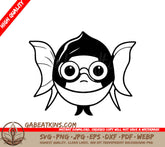 Superhero Fish with Glasses -  SVG Illustration SVG