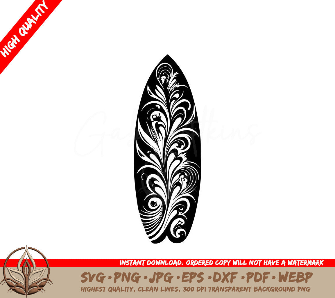 Surfboard Digital Design File in Multiple Formats