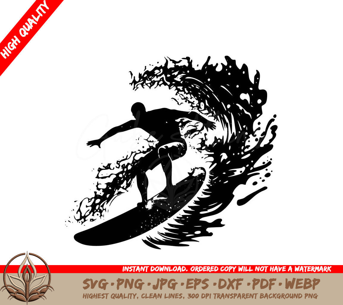 Surfing Digital Design File (SVG, PNG, JPG, AI, PDF, DXF, EPS, WebP)