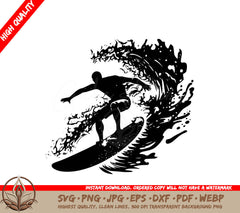 Surfing Digital Design File (SVG, PNG, JPG, AI, PDF, DXF, EPS, WebP)