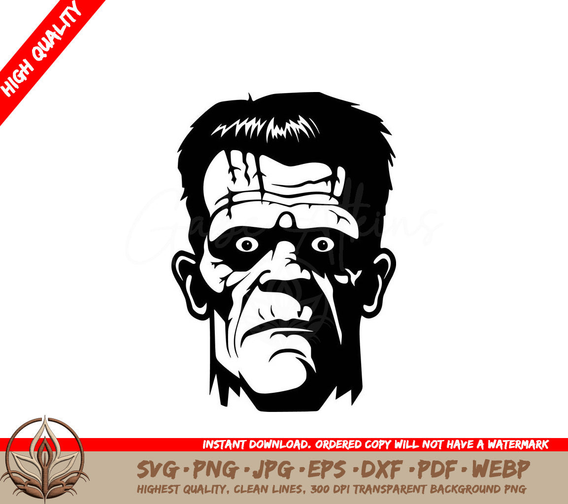 Surprised Frankenstein Digital Design in SVG, PNG, JPG, AI, PDF, DXF, EPS and WebP Formats