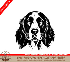 Sweet Springer Spaniel Digital Design in Multiple File Formats