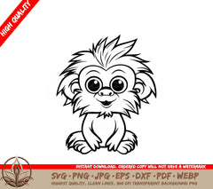 Sweet Tamarin Digital Design in SVG, PNG, JPG, AI, PDF, DXF, EPS and WebP Formats