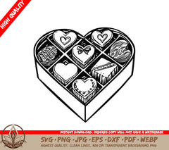 Sweet Treats Box Digital Design Cut File - SVG, PNG, JPG, AI, PDF, DXF, EPS, WebP
