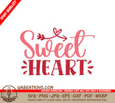 Pink & Red Sweetheart SVG Cut File SVG