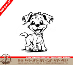 Sweetheart Puppy Digital Design in Multiple File Formats (SVG, PNG, JPG, AI, PDF, DXF, EPS, WebP)