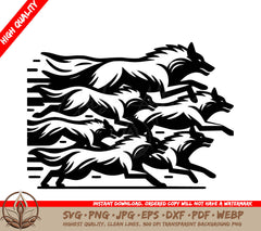 Swift Wolves Digital Design File in Multiple Formats