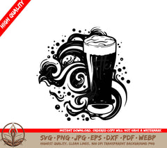 Swirled Bubbly Digital Design File (SVG, PNG, JPG, AI, PDF, DXF, EPS, WebP)
