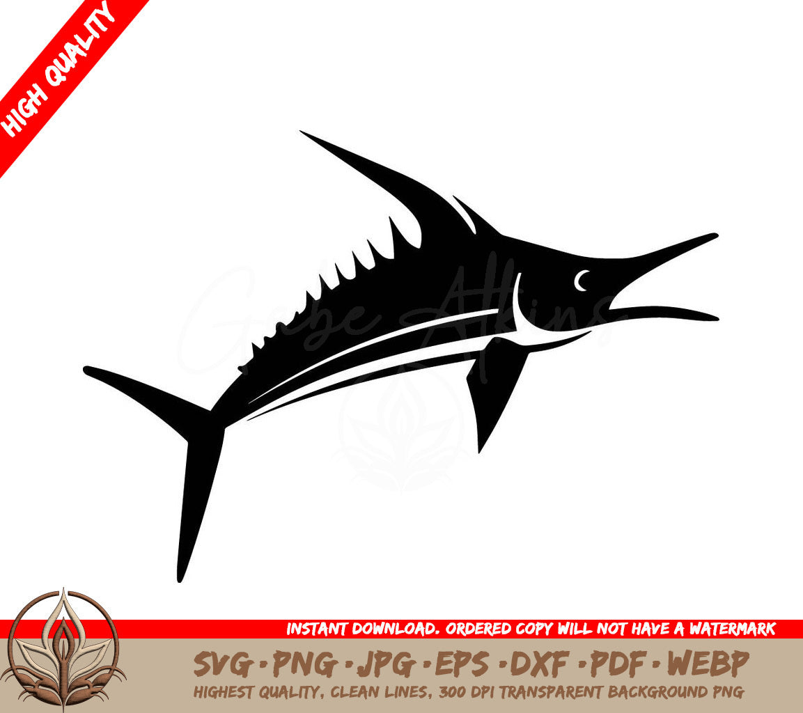 Swordfish Digital Design File in SVG, PNG, JPG, AI, PDF, DXF, EPS and WebP Formats