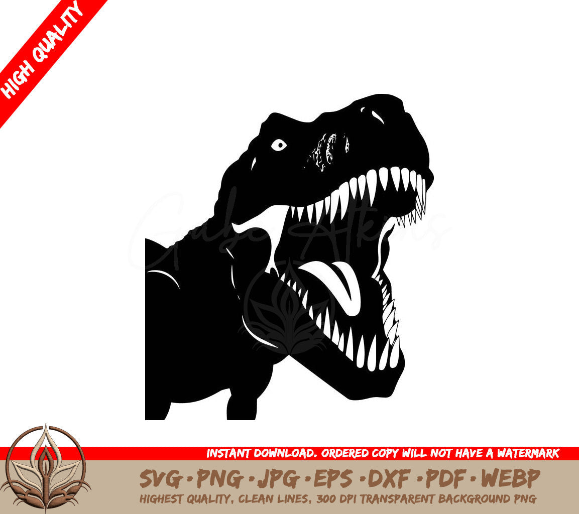 T-Rex Jaws SVG, PNG, JPG, AI, PDF, DXF, EPS  WebP Cut File