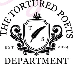 The Tortured Poets Department SVG Instant Download, DXF, PNG JPG, EPS | Tortured Poets Department Crest SVG Download, SVG, PNG JPG, EPS, DXF, PDF