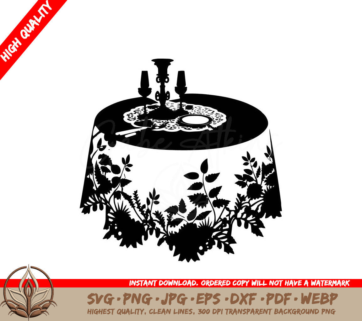 Tablecloth Digital Design File (SVG, PNG, JPG, AI, PDF, DXF, EPS, WebP)